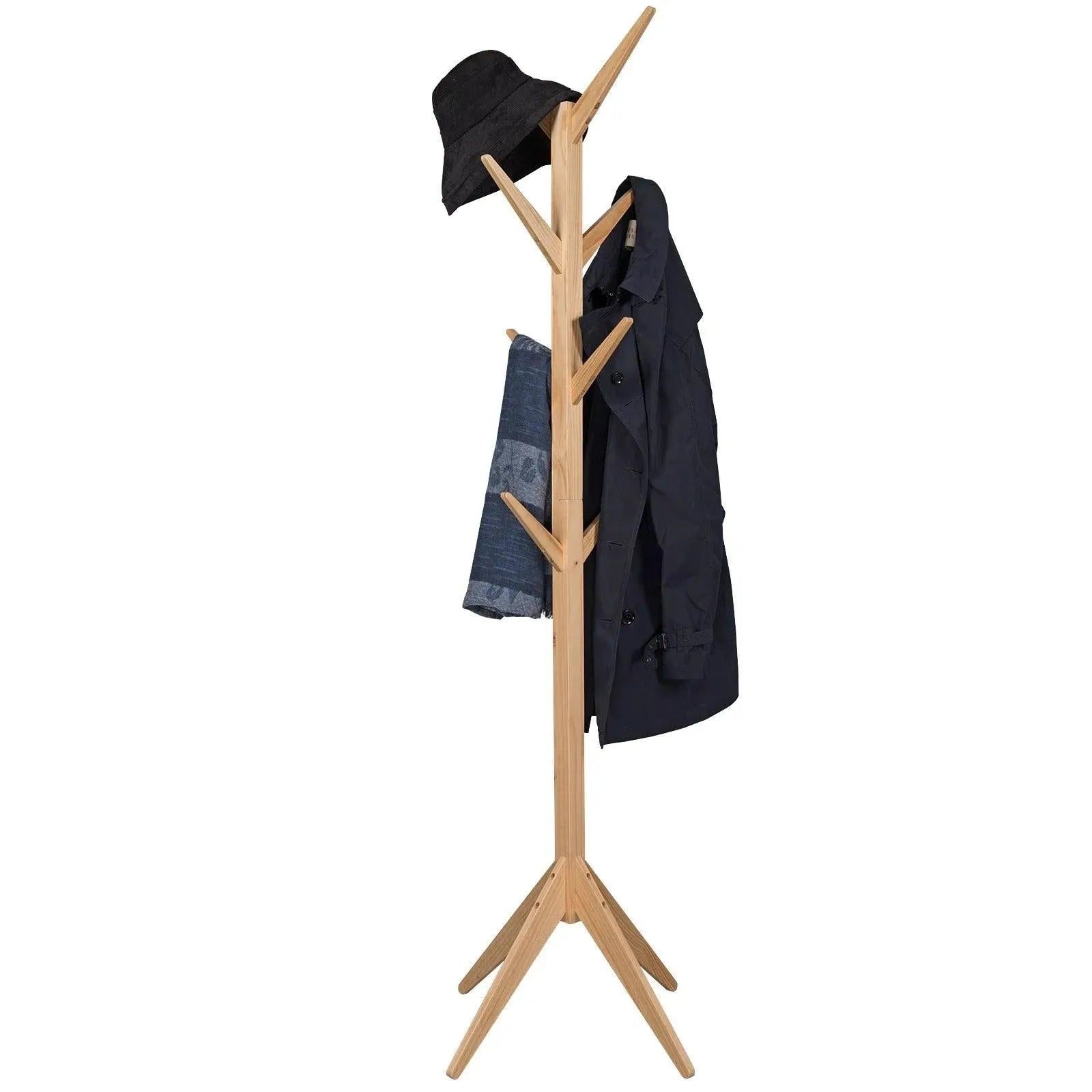 Feronza® Kledingrek 180 cm met 8 Haken - Hoed- en Jasdisplay, Kledingstandaard met Hangrek voor de Slaapkamer - Feronza